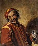 Frans Hals Lachende man met kruik oil painting reproduction